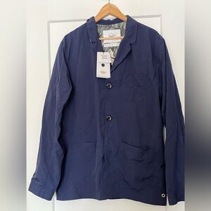 NWT Herschel Supply Co. Nylon Lightweight Utility Chore Pea Coat Blue L